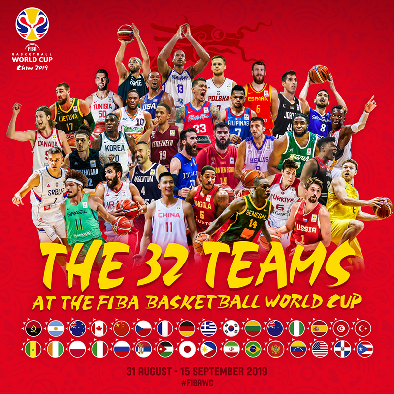 Listos los 32 calificados a FIBA Basketball World Cup China 2019
