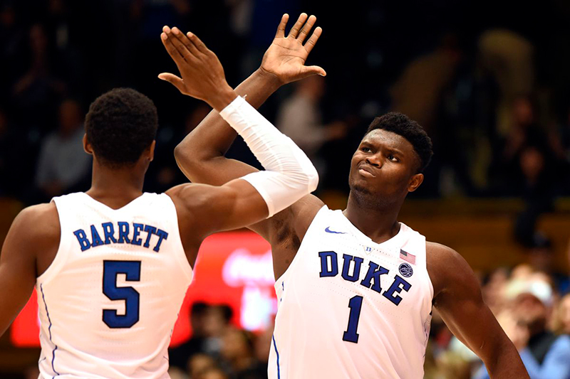 Williamson y Barrett se lucieron con Duke