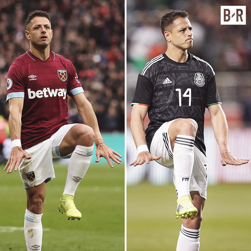Chicharito festejando a lo LeBron