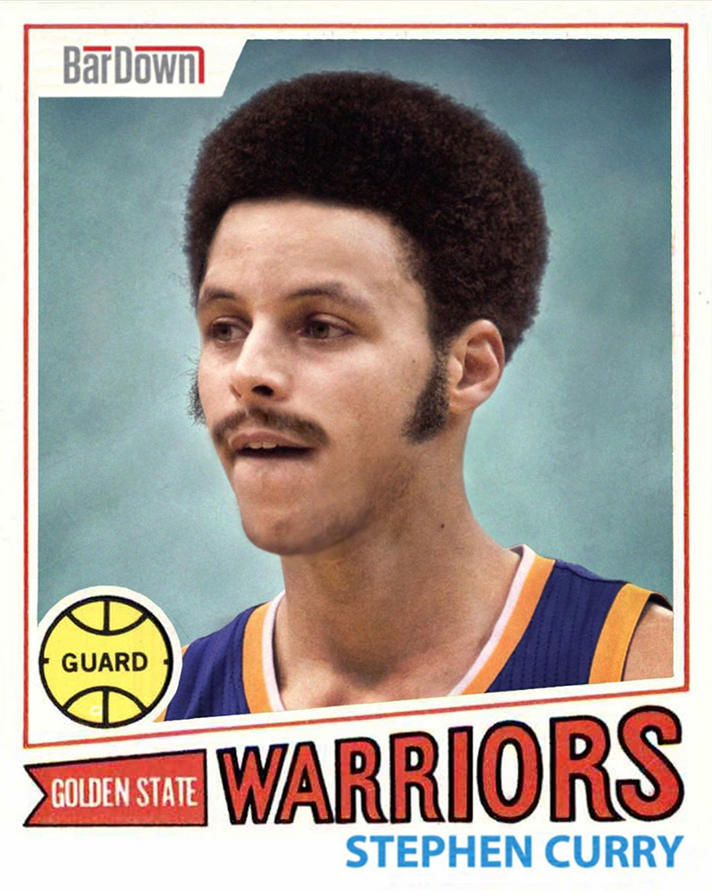 ¿Cómo se verían los jugadores de Raptors y Warriors en la década de los 70’s?