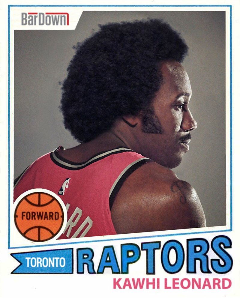 ¿Cómo se verían los jugadores de Raptors y Warriors en la década de los 70’s?