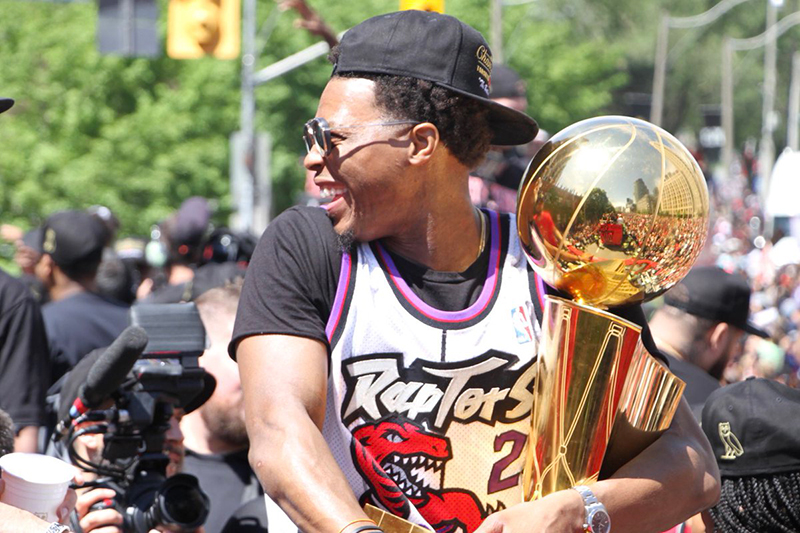Los detalles del festejo de los Raptors