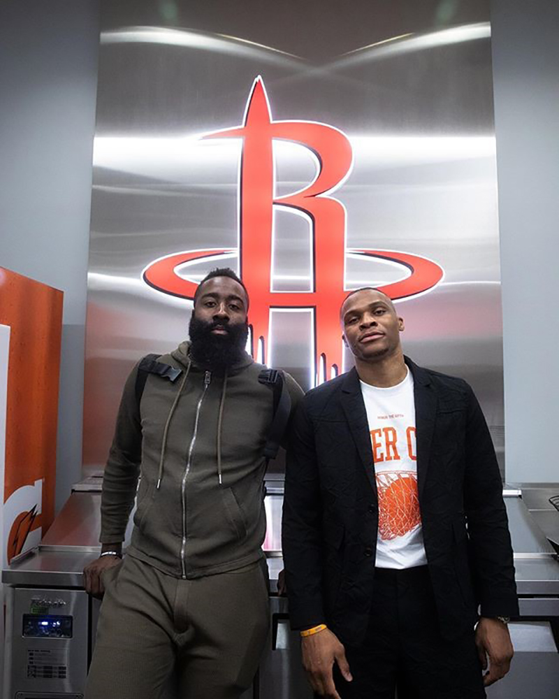El reencuentro de Harden y Westbrook